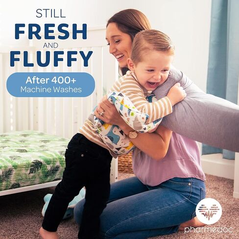 Pharmedoc Little Garoo Toddler Pillow with Pillowcase – 14x19 Pillow – Dino Cotton Toddler Pillows for Sleeping, Kids Pillow, Travel Pillows for Sleeping, Mini Pillow, Toddler Bed Pillows in Kuwait