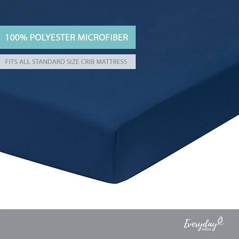Everyday Kids 2-Pack Fitted Crib Sheets, 100% Soft Breathable Microfiber Baby Sheet, Fits Standard Size Mattress 28in x 52in, Lavender, Pink Nursery Sheet in Saudi Arabia