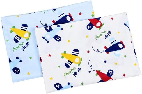 Kids Toddler Pillowcases 2 Packs Boy 100% Cotton 14x19 Fits Toddler Bedding Pillow 14x19, 13x18 Small Pillow (Blue Dinosaurs) in Saudi Arabia