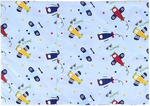 Kids Toddler Pillowcases 2 Packs Boy 100% Cotton 14x19 Fits Toddler Bedding Pillow 14x19, 13x18 Small Pillow (Blue Dinosaurs) in Saudi Arabia
