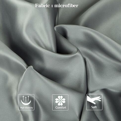 NTBAY Zippered Silk Satin Toddler Pillowcases - 2 Pack Hidden Zipper 13x18 Pillowcases - Luxury and Silky Baby Travel Pillow Covers, Black in Saudi Arabia