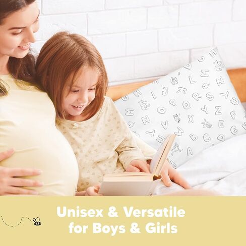 كيس وسادة للأطفال الصغار من KeaBabies مقاس 13 × 18 - كيس وسادة عضوي للأطفال الصغار للصبي والأطفال - غطاء وسادة من القطن الطبيعي بنسبة 100% للوسائد الصغيرة النائمة - تُباع الوسادة بشكل منفصل (Vroom) in Kuwait