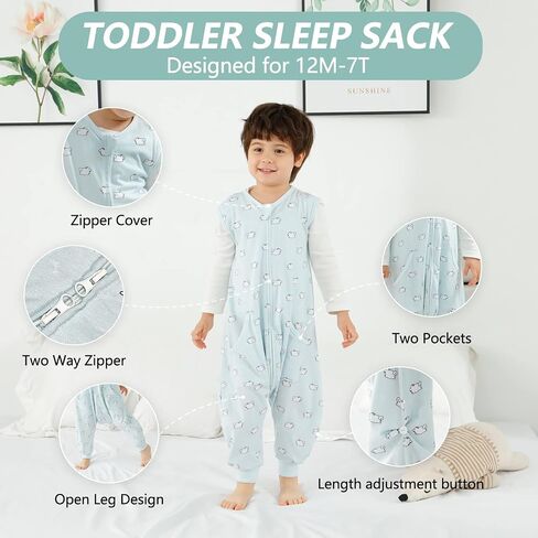 HOMEAL Toddler Sleep Sacks 5t-7t - Sleeveless Sleep Sack with Legs in Saudi Arabia