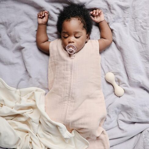 mushie Baby Wearable Blanket | 100% Organic Cotton Muslin | Sleeping Bag For Infants (Blush) in Kuwait