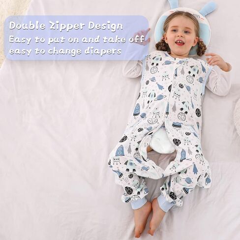 WONDAY Baby Sleep Sack, Sleep Sack 12-18 Months, Sleep Sack Baby Wearable Blanket, Toddler Baby Sleep Sack with Feet, Sleeveless Breathable Sleep Sacks 18-24 Months in Saudi Arabia
