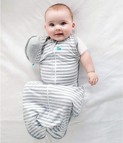 Love to Dream Swaddle Up Transition Bag, Medium (6-8.5kg), Ideal for 20-24°C, Patented Zip-Off Wings, Help Baby Transition from Being Swaddled to Arms-Free When Showing Signs of Rolling, Pink in Saudi Arabia