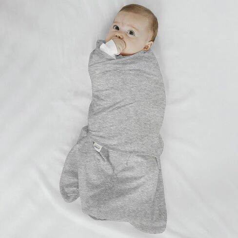 HALO 100% Cotton Sleepsack Swaddle, 3-Way Adjustable Wearable Blanket, TOG 1.5, Solid White, Small, 3-6 Months in Saudi Arabia