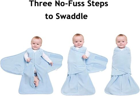 HALO 100% Cotton Sleepsack Swaddle, 3-Way Adjustable Wearable Blanket, TOG 1.5, Solid White, Small, 3-6 Months in Saudi Arabia