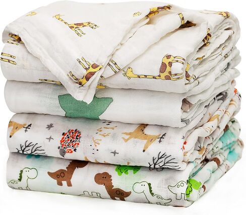 upsimples Baby Swaddle Blanket Unisex Swaddle Wrap Soft Silky Muslin Swaddle Blankets Neutral Receiving Blanket for Boys and Girls, Large 47 x 47 inches, Set of 4-Arrow/Feather/Tent/Crisscross in Saudi Arabia