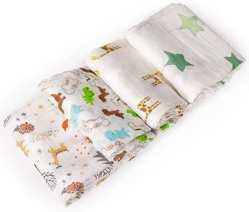 upsimples Baby Swaddle Blanket Unisex Swaddle Wrap Soft Silky Muslin Swaddle Blankets Neutral Receiving Blanket for Boys and Girls, Large 47 x 47 inches, Set of 4-Arrow/Feather/Tent/Crisscross in Saudi Arabia