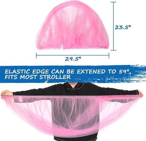 Baby Mosquito Net for Stroller,Reusable Bug Net and Mesh Protection,Black | Portable Baby Insect Netting for Stroller, Playards, Pack N Plays and Portable Mini Crib in Saudi Arabia