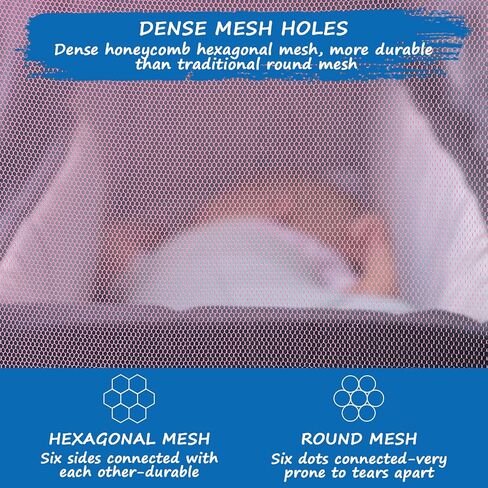 Baby Mosquito Net for Stroller,Reusable Bug Net and Mesh Protection,Black | Portable Baby Insect Netting for Stroller, Playards, Pack N Plays and Portable Mini Crib in Saudi Arabia