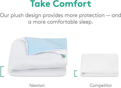 Newton Baby Waterproof Crib Mattress Pad | 100% Breathable Quilted Layer for Comfort & Universal Fitted Skirt for Secure Fit | Machine Washable | Crib Mattress Protector Pad Waterproof, 1 Pack in Saudi Arabia