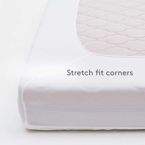 Newton Baby Waterproof Crib Mattress Pad | 100% Breathable Quilted Layer for Comfort & Universal Fitted Skirt for Secure Fit | Machine Washable | Crib Mattress Protector Pad Waterproof, 1 Pack in Saudi Arabia
