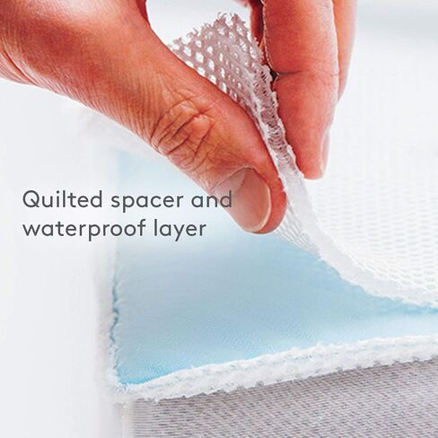 Newton Baby Waterproof Crib Mattress Pad | 100% Breathable Quilted Layer for Comfort & Universal Fitted Skirt for Secure Fit | Machine Washable | Crib Mattress Protector Pad Waterproof, 1 Pack in Saudi Arabia