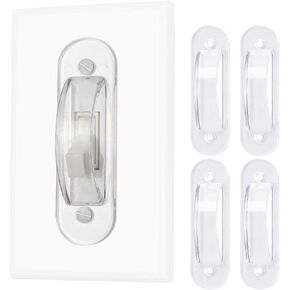 Wall Switch Guards Plate Covers Child Safety Security Home Decor (2 Pack), Clear - Keeps Light Switch ON Or Off Prevent Accidental Device Turn On or Off… in Saudi Arabia