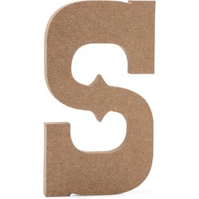 JoePaul's Crafts Western Wooden Letters - 6" - S - Premium Unfinished Wood Letters for Wall Decor (6 inch, Letter S)