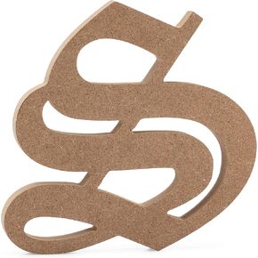 JoePaul's Crafts Old English Wooden Letters - 6" - L- Premium Unfinished Wood Letters for Wall Decor (6 inch, Letter L)