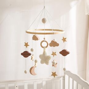 let's make Baby Crib Mobile Arm - Wooden Mobile Arm with Height Adjustable＆360° Rotatable Upgraded Arched Base Nursery Mobile Holder for Crib Mobile Hanger Baby Crib Attachment Nursery Decor in Kuwait