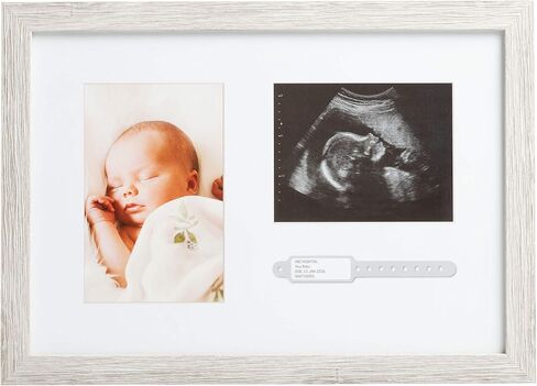 Kate & Milo Our Little Miracle Sonogram Frame, Classic Wooden Picture Frame, Gender-Neutral Baby Nursery Décor in Saudi Arabia