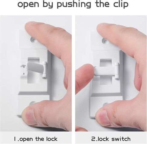2 Light Switch Guards Optional Wall Plate Cover Switch Cover Light Switch Lockout Light Switch on off Guard in White for Lights Circuits Protection from Accidentally Turned on or off, Not Child Proof in Saudi Arabia