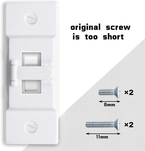 2 Light Switch Guards Optional Wall Plate Cover Switch Cover Light Switch Lockout Light Switch on off Guard in White for Lights Circuits Protection from Accidentally Turned on or off, Not Child Proof in Saudi Arabia