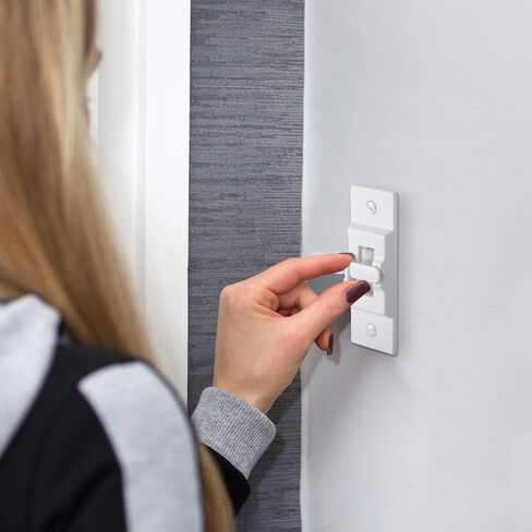 2 Light Switch Guards Optional Wall Plate Cover Switch Cover Light Switch Lockout Light Switch on off Guard in White for Lights Circuits Protection from Accidentally Turned on or off, Not Child Proof in Saudi Arabia