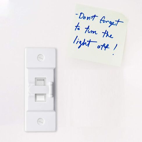 2 Light Switch Guards Optional Wall Plate Cover Switch Cover Light Switch Lockout Light Switch on off Guard in White for Lights Circuits Protection from Accidentally Turned on or off, Not Child Proof in Saudi Arabia