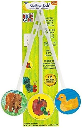 KidSwitch Light Switch Extender 3 Pack - The World of Eric Carle Edition - The Very Hungry Caterpillar & Friends - Officially Licensed! in Saudi Arabia