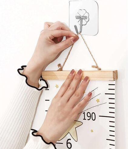 Baby Growth Chart, Height Wall Chart for Kids, Wooden Frame Canvas Measurement Hanging Ruler for Child’s Room Decoration 79 x 7.9in(Flower) in Saudi Arabia