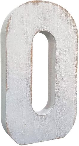 ABELOTS Distressed White Wash Wood Letter Decorative Signage, 10.0 x 5.91 inches, Love, Style S in Saudi Arabia