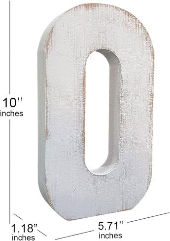 ABELOTS Distressed White Wash Wood Letter Decorative Signage, 10.0 x 5.91 inches, Love, Style S in Saudi Arabia
