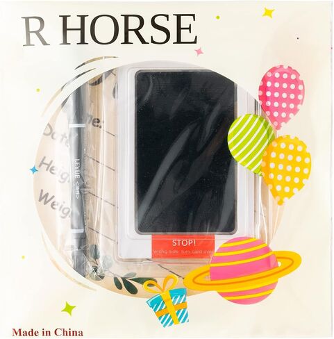 R HORSE Baby Birth Announcement Sign with Marker Pen, Boho Sun Baby Name Sign with Ink Pad for Hand and Footprints, Wooden Hello World Newborn Announcement Nursery Decor Keepsake Gifts in Saudi Arabia