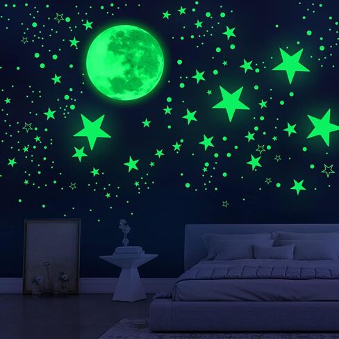 Glow in The Dark Stars for Ceiling,Star Decorations for Bedroom,Kids Boys Girls Room Decor,Cool Things for Your Play Room,Wall Stickers for Bedroom,Wall Decorations in Saudi Arabia