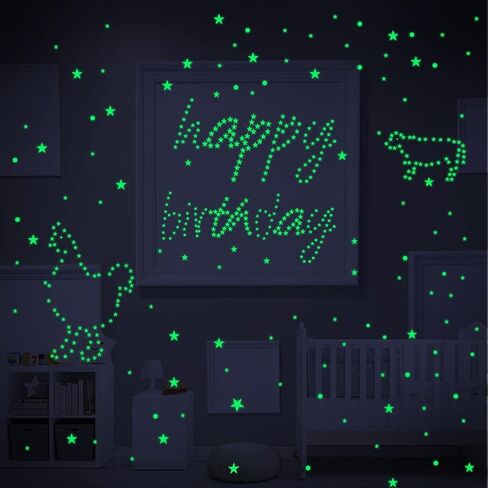 Glow in The Dark Stars for Ceiling,Star Decorations for Bedroom,Kids Boys Girls Room Decor,Cool Things for Your Play Room,Wall Stickers for Bedroom,Wall Decorations in Saudi Arabia
