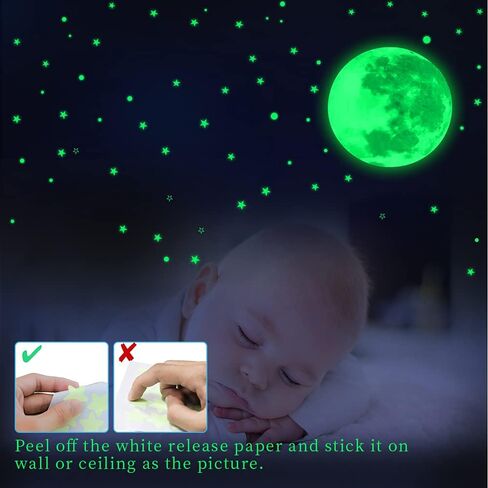 Glow in The Dark Stars for Ceiling,Star Decorations for Bedroom,Kids Boys Girls Room Decor,Cool Things for Your Play Room,Wall Stickers for Bedroom,Wall Decorations in Saudi Arabia