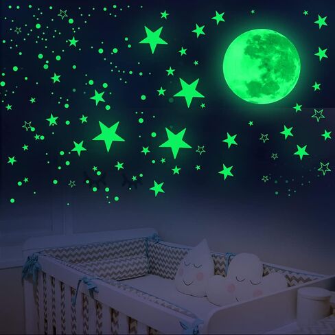 Glow in The Dark Stars for Ceiling,Star Decorations for Bedroom,Kids Boys Girls Room Decor,Cool Things for Your Play Room,Wall Stickers for Bedroom,Wall Decorations in Saudi Arabia