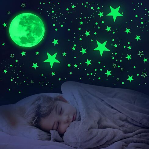 Glow in The Dark Stars for Ceiling,Star Decorations for Bedroom,Kids Boys Girls Room Decor,Cool Things for Your Play Room,Wall Stickers for Bedroom,Wall Decorations in Saudi Arabia