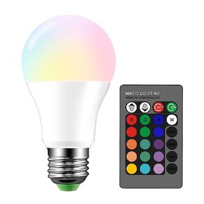Droiee Dimmable E26 LED Light Bulb, RGB Bulb 6W with 16 Color Changing Modes for Christmas, Party etc with Remote Control in Saudi Arabia