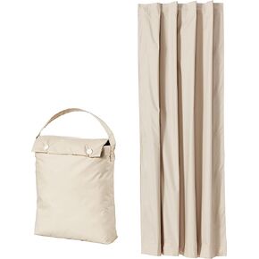 Amazon Basics Portable Window Blackout Curtain Shade with Suction Cups for Travel - 50" x 78", Beige - 1-Pack