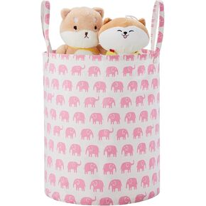 Baby Laundry Basket Nursery Hamper with Long Handles, Bowknot | Large Storage Basket, baby hamper, pink laundry basket, kids hamper, Toy Bins for Nursery, Girls, Boys, Kids Room Décor in Saudi Arabia
