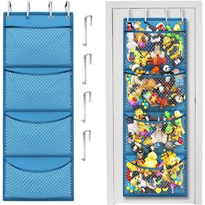 Honeyera The Original Stuffed Animal Storage (Patented) - Over Door Organizer for Stuffies, Baby Ideas Holder, Toy Plush Hammock Hanging Net Big Girls Toddler Large Bag Animals Stuffy Behind in Kuwait