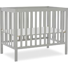 Edgewood 4-In-1 Convertible Mini Crib In Mint, JPMA Certified, Non-Toxic Finish, New Zealand Pinewood, With 3 Mattress Height Settings, Included 1" Mattress Pad