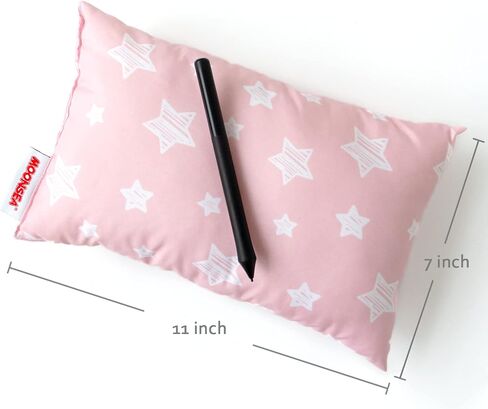 Moonsea 2 Pack Mini Pillow with Name Tag, 11" x 7" x 2.5" Small Pillow for Preschool and Airplane Car Travel, Great Tiny Pillow for Kids Neck, Back, Lumbar, Knee Gap and Dogs Daycare in Saudi Arabia