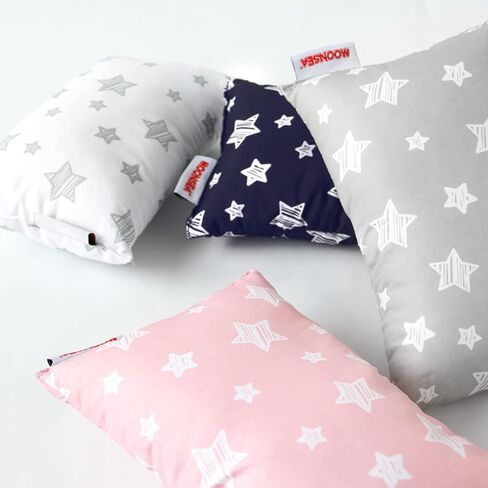 Moonsea 2 Pack Mini Pillow with Name Tag, 11" x 7" x 2.5" Small Pillow for Preschool and Airplane Car Travel, Great Tiny Pillow for Kids Neck, Back, Lumbar, Knee Gap and Dogs Daycare in Saudi Arabia