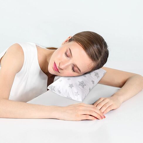 Moonsea 2 Pack Mini Pillow with Name Tag, 11" x 7" x 2.5" Small Pillow for Preschool and Airplane Car Travel, Great Tiny Pillow for Kids Neck, Back, Lumbar, Knee Gap and Dogs Daycare in Saudi Arabia