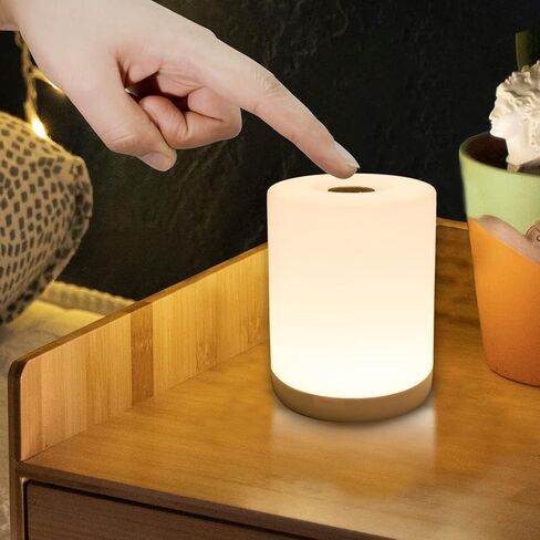 DAZZY DOT Rechargeable Baby Night Light, Dimmable Touch Nursery Lamp | 2600mAh battery, warm yellow glow, ABS material, USB-C charging, for breastfeeding, diaper changes, bedside, travel in Saudi Arabia
