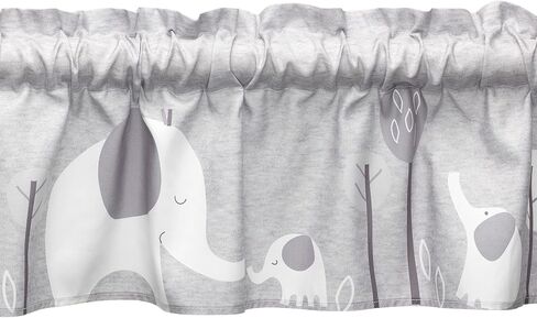 Bedtime Originals Elephant Love Gray Nursery Window Valance in Saudi Arabia