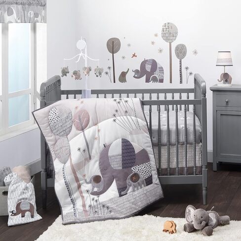Bedtime Originals Elephant Love Gray Nursery Window Valance in Saudi Arabia