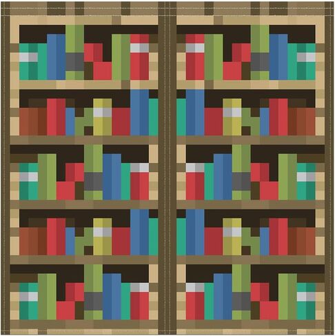 Allenjoy Pixelated رف كتب الأطفال ستائر نافذة للأولاد والبنات والأطفال غرفة نوم الأطفال طفل المنزل ديكور مكتب ديكور دائم النسيج قابل للغسل في آلة 82 بوصة × 84 بوصة in Kuwait